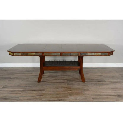 60-90" Adjustable Height Dining Table With Extension Leaves Counter Tables Sideboards and Things By Sunny D