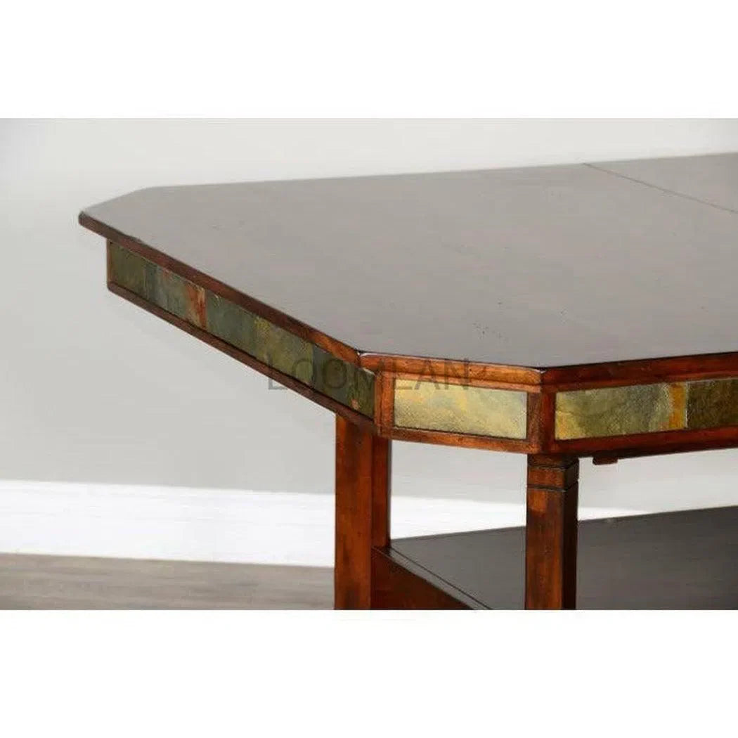 60-90" Adjustable Height Dining Table With Extension Leaves Counter Tables Sideboards and Things By Sunny D