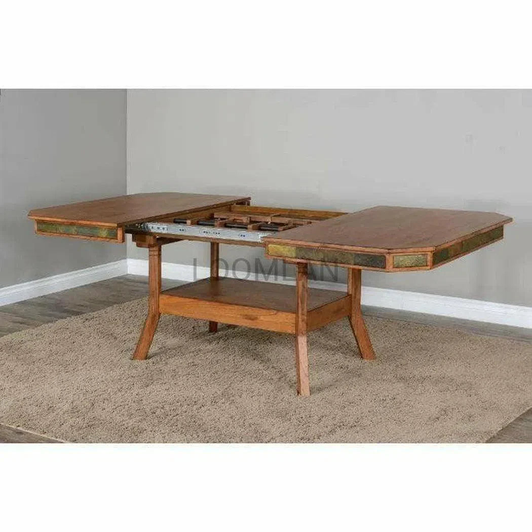 60-90" Rustic Adjustable Height Extendable Dining Table Counter Tables Sideboards and Things By Sunny D