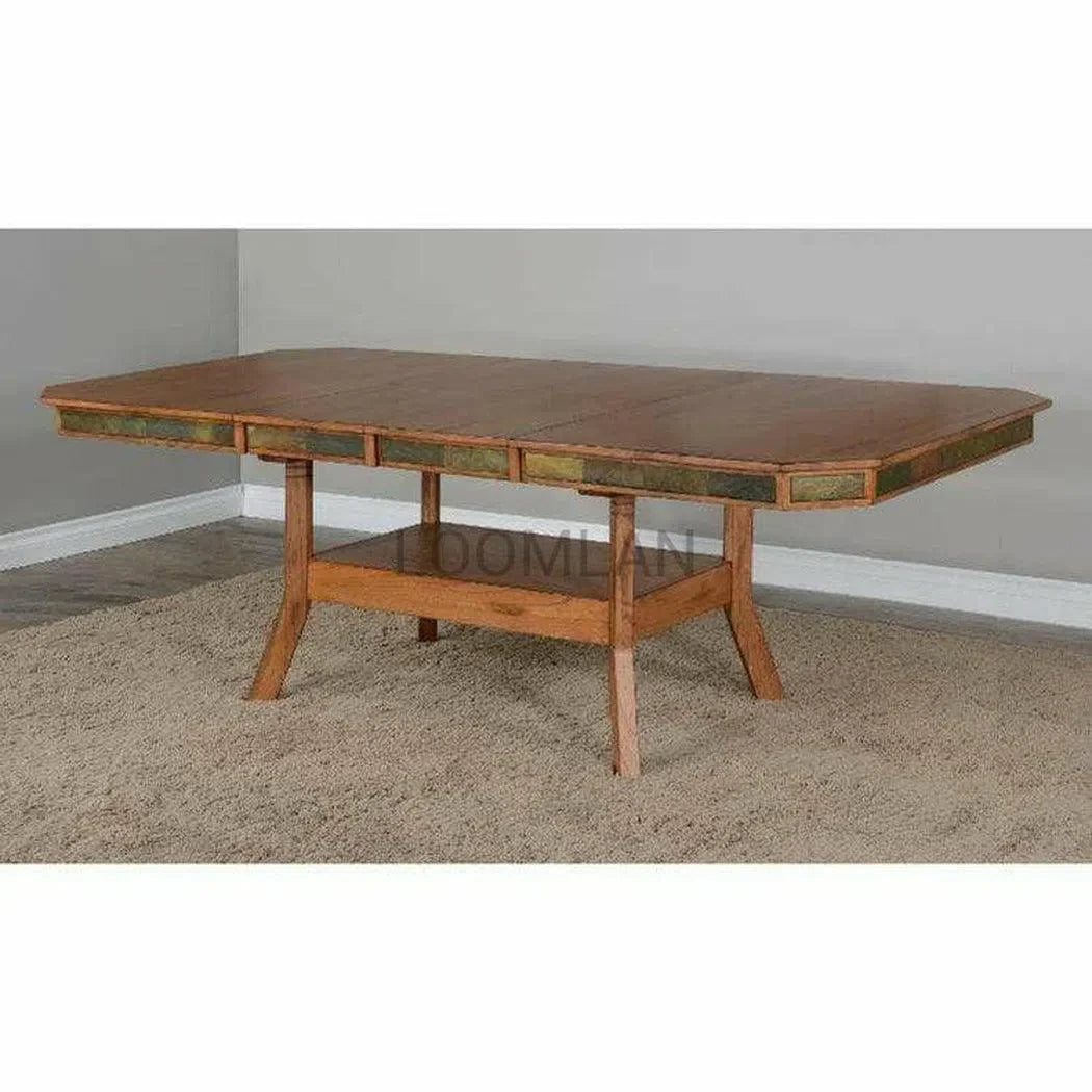 60-90" Rustic Adjustable Height Extendable Dining Table Counter Tables Sideboards and Things By Sunny D