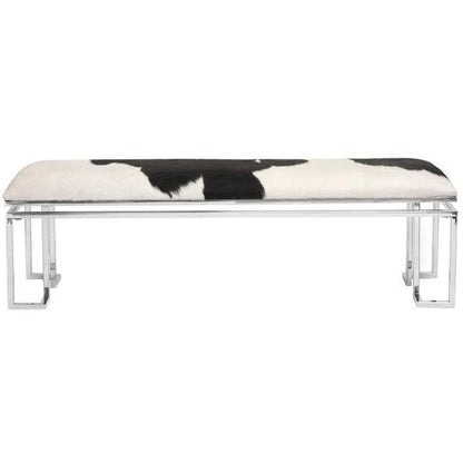 60 Inch Bench Silver Contemporary Bedroom Benches LOOMLAN By Moe's Home