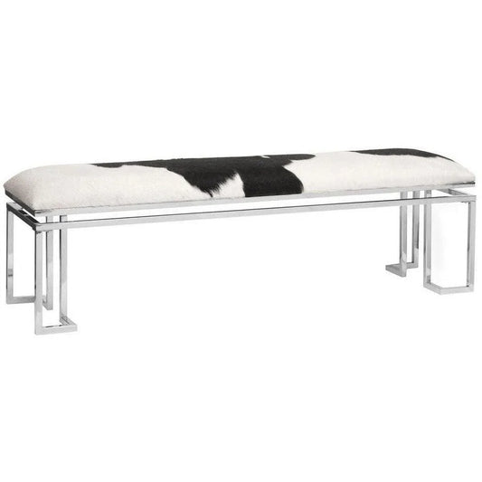 60 Inch Bench Silver Contemporary Bedroom Benches LOOMLAN By Moe's Home