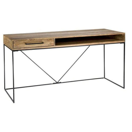 60 Inch Desk Natural Scandinavian Home Office Desks LOOMLAN By Moe's Home