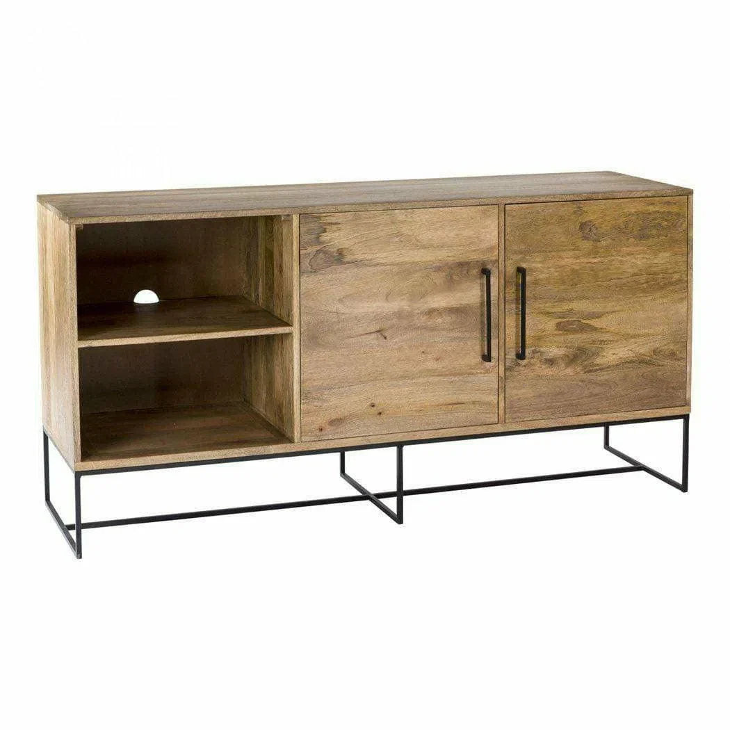 60 Inch Entertainment Unit Natural Scandinavian TV Stands & Media Centers LOOMLAN By Moe's Home