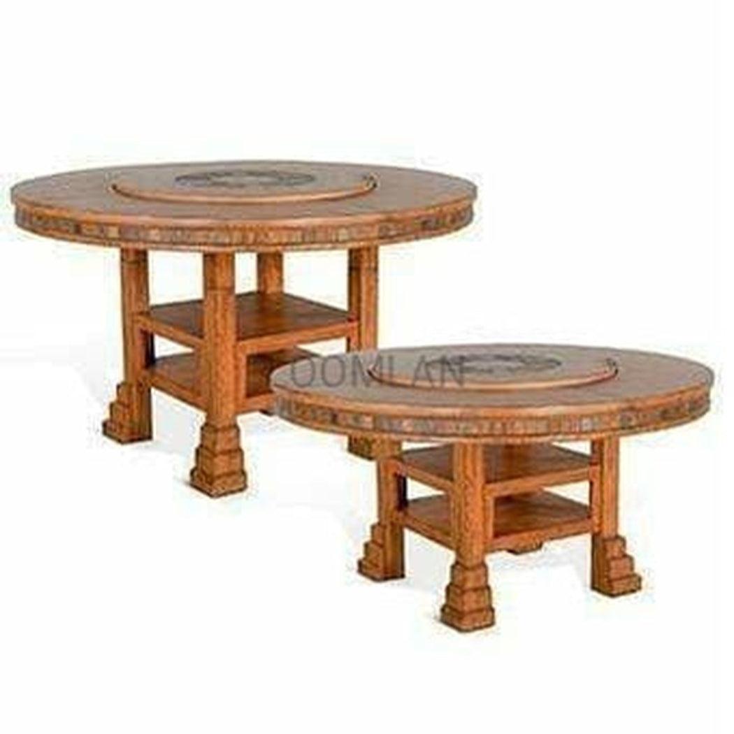 60" Round Adjustable Height Dining Table With Lazy Susan Dining Tables Sideboards and Things By Sunny D