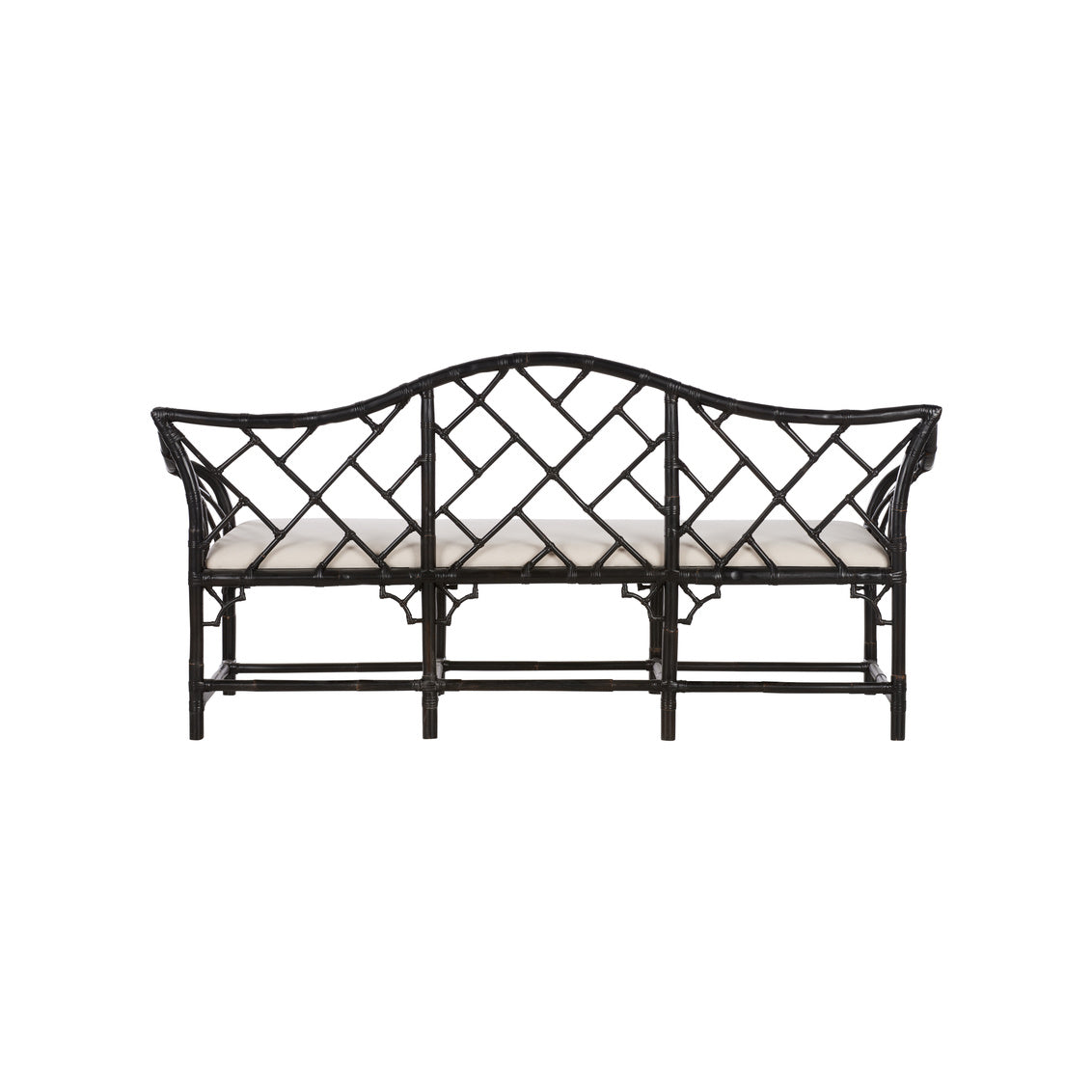 Chippendale Bamboo Rattan Settee
