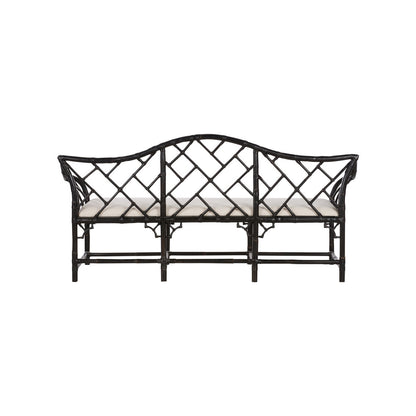 Chippendale Bamboo Rattan Settee