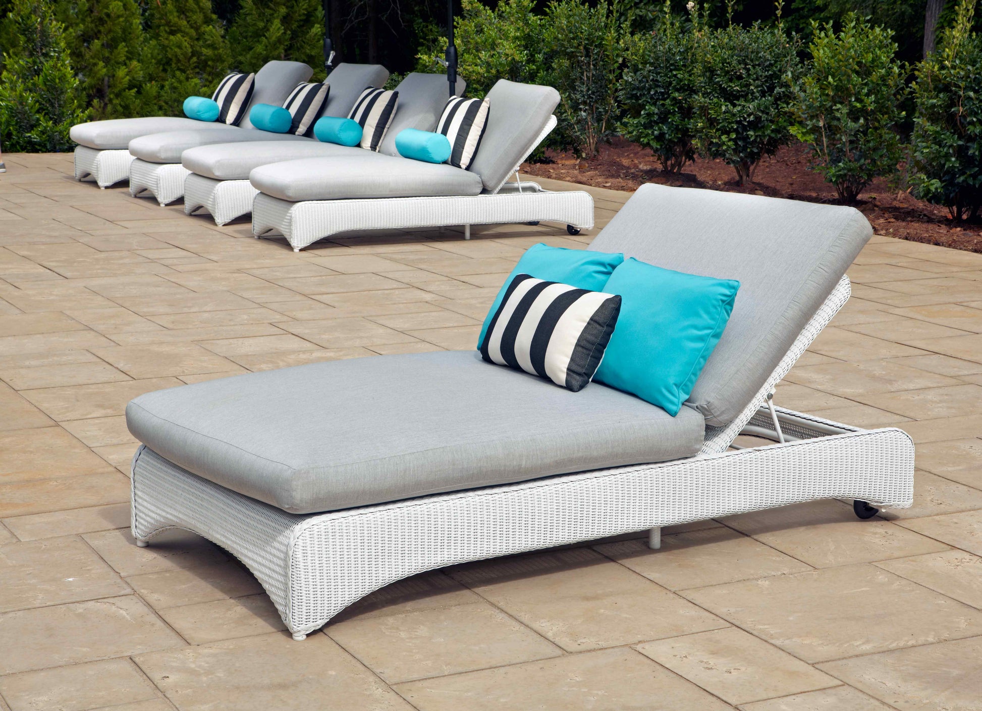Loom Wicker Double Outdoor Chaise-Outdoor Chaises-Lloyd Flanders-Sideboads And Things