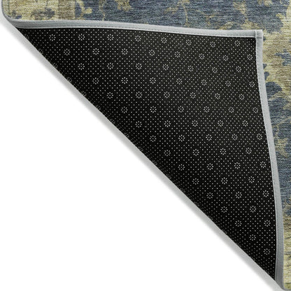 Iriaris Blue Washable Indoor-Outdoor Rug