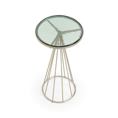 Bubble Handmade Iron Framed Drinks Table-Side Tables-Wildwood-LOOMLAN