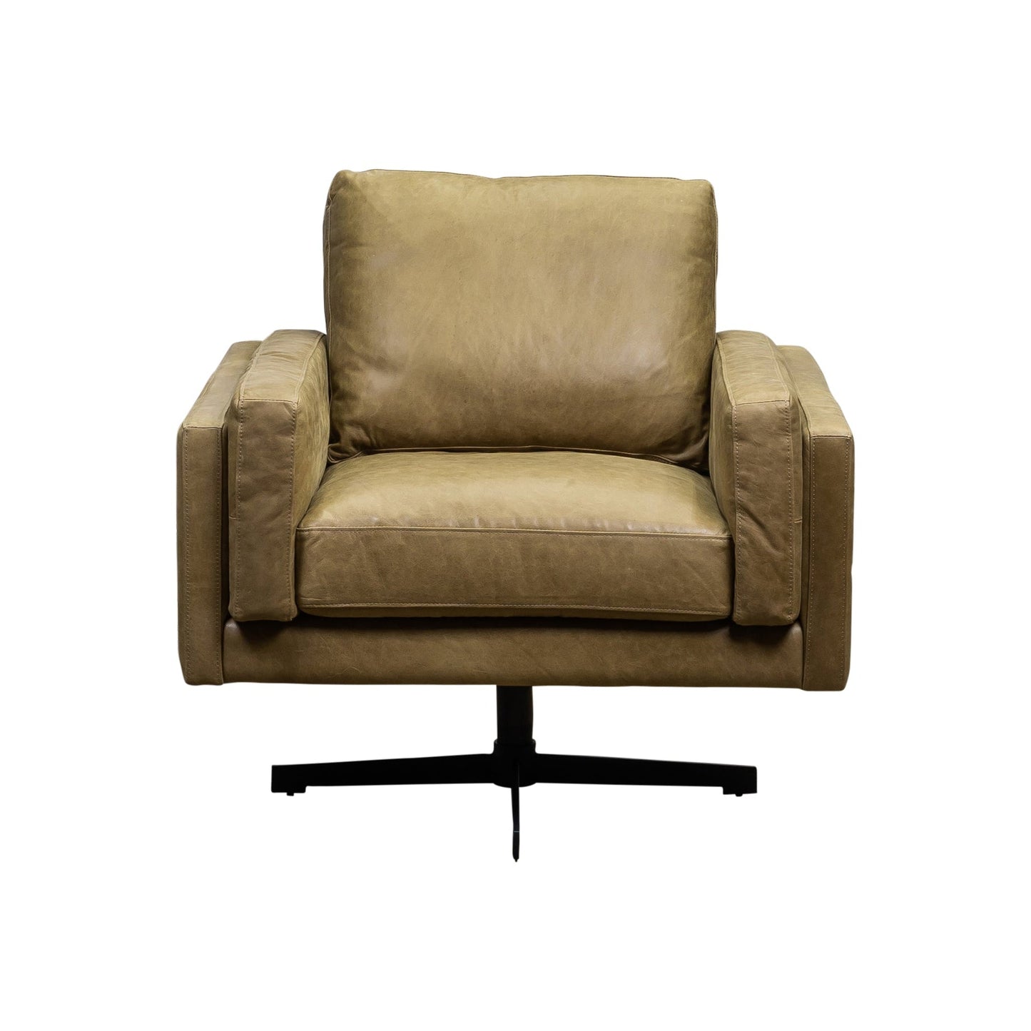 Spencer Leather Modern Swivel Chair