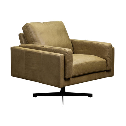 Spencer Leather Modern Swivel Chair