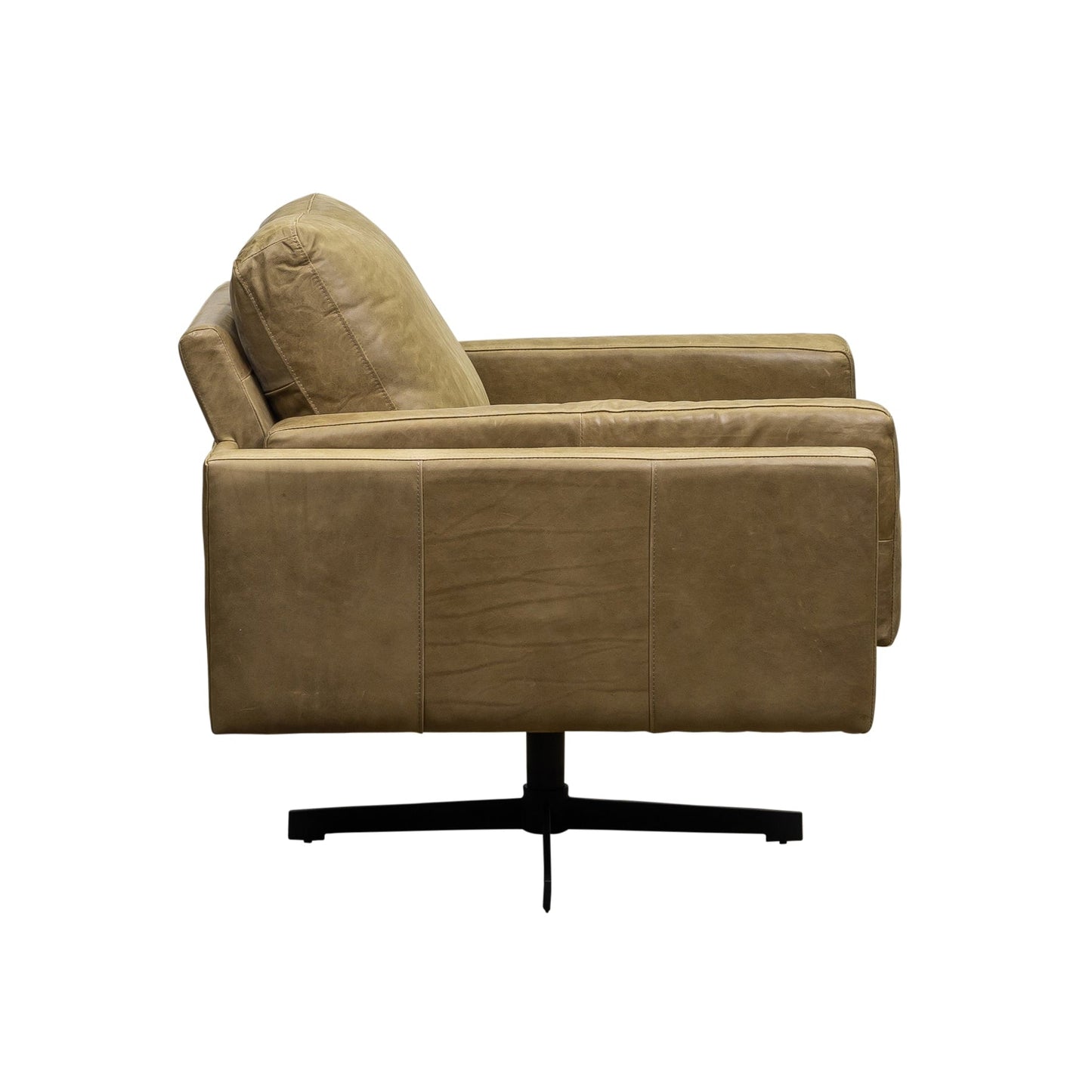 Spencer Leather Modern Swivel Chair