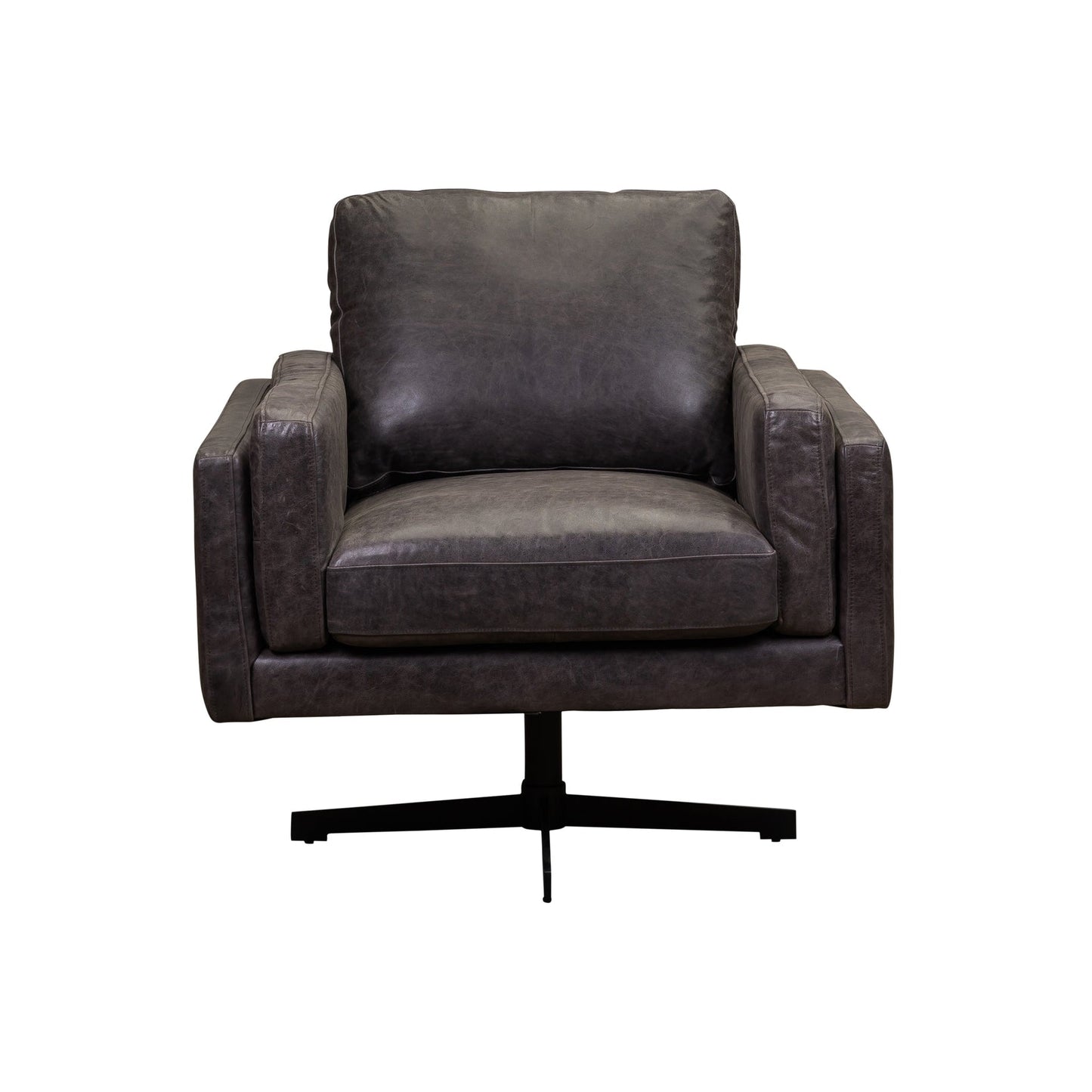 Spencer Leather Modern Swivel Chair