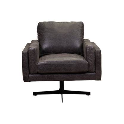 Spencer Leather Modern Swivel Chair