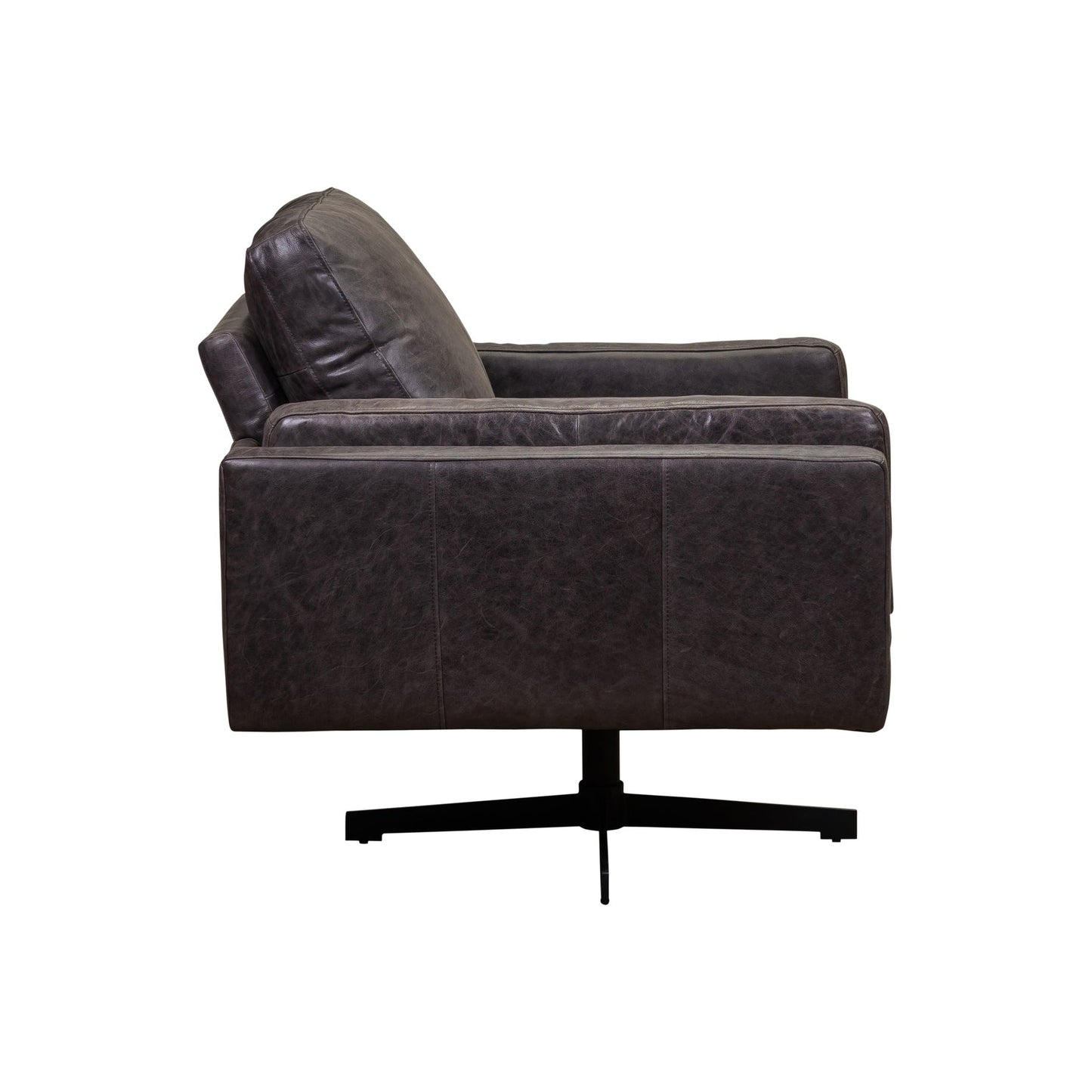 Spencer Leather Modern Swivel Chair