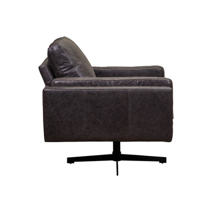 Spencer Leather Modern Swivel Chair