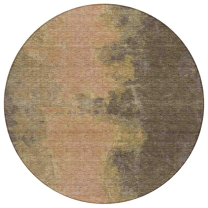 Iriion Brown Washable Indoor-Outdoor Rug