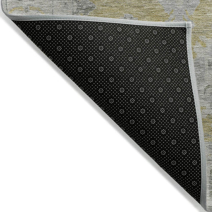 Jaelora Gold Washable Indoor-Outdoor Rug