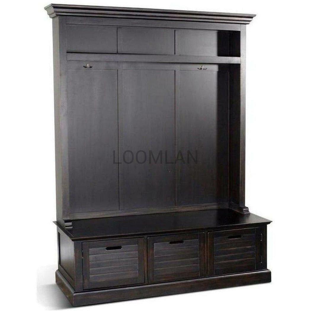 60x85" Dakota Entry Locker Hall Tree with Bench Storage Hall Trees & Lockers Sideboards and Things By Sunny D