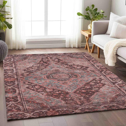 Kaelanor Orange Washable Indoor-Outdoor Rug -- view 2