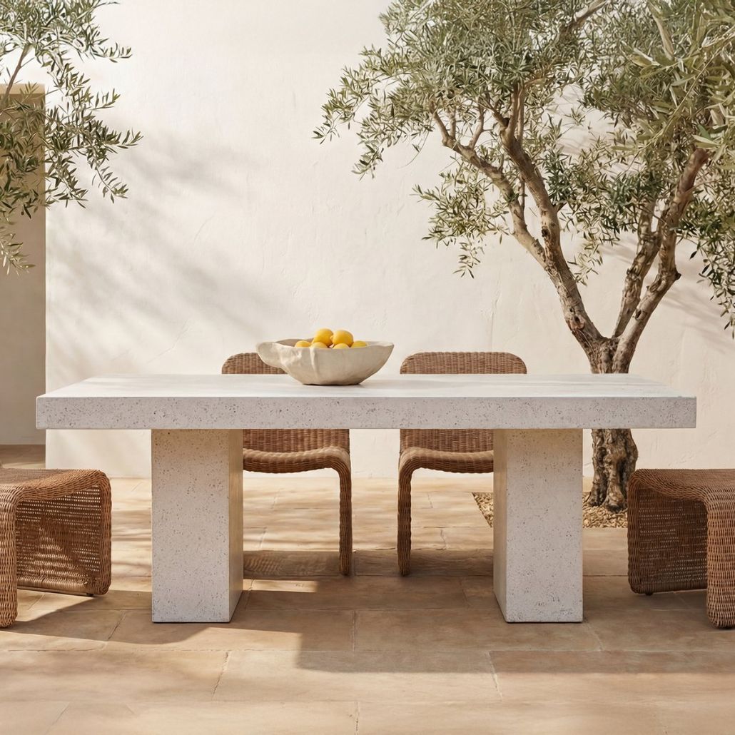 Antonius Cement Outdoor Dining Table - view 11