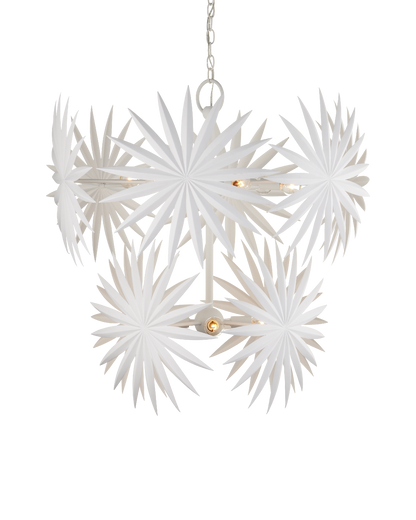 32.5 in. Bismarkia Iron White Chandelier