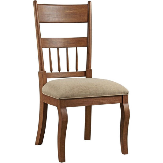 Kinzie Pine Wood Brown Armless Side Chair