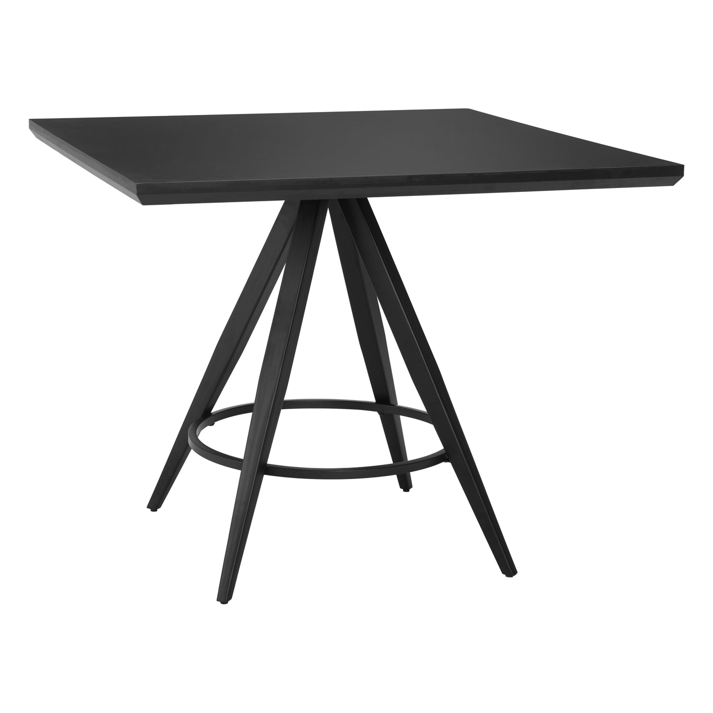 Tinos Wood and Steel Black Square Dining Table