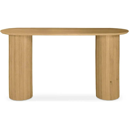 Povera Wood Oval Console Table -- view 7