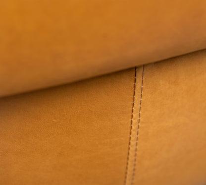 Hoboken Curved Armed Leather Swivel Chair