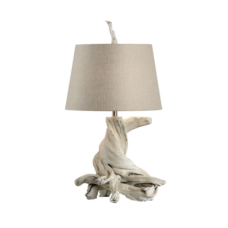 Olmsted Resemble Twisted Driftwood Table Lamp-Table Lamps-Wildwood-White-LOOMLAN