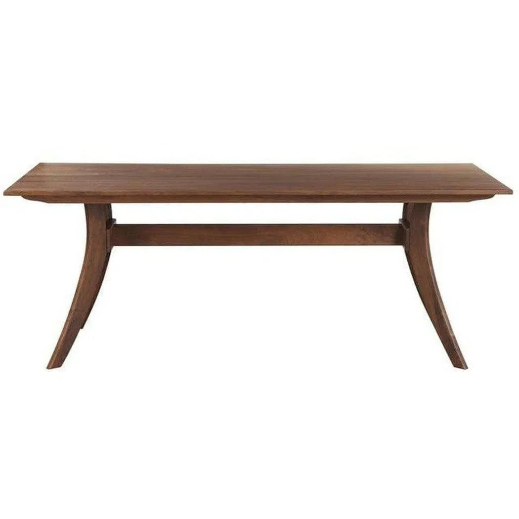 63 Inch Rectangular Dining Table Brown Mid-Century Modern Dining Tables LOOMLAN By Moe's Home