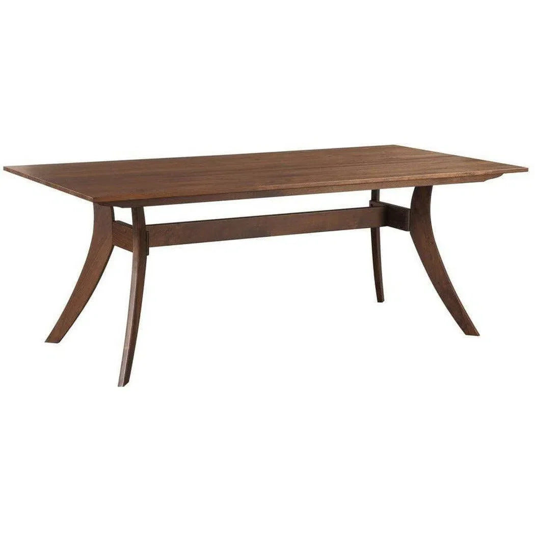 63 Inch Rectangular Dining Table Brown Mid-Century Modern Dining Tables LOOMLAN By Moe's Home