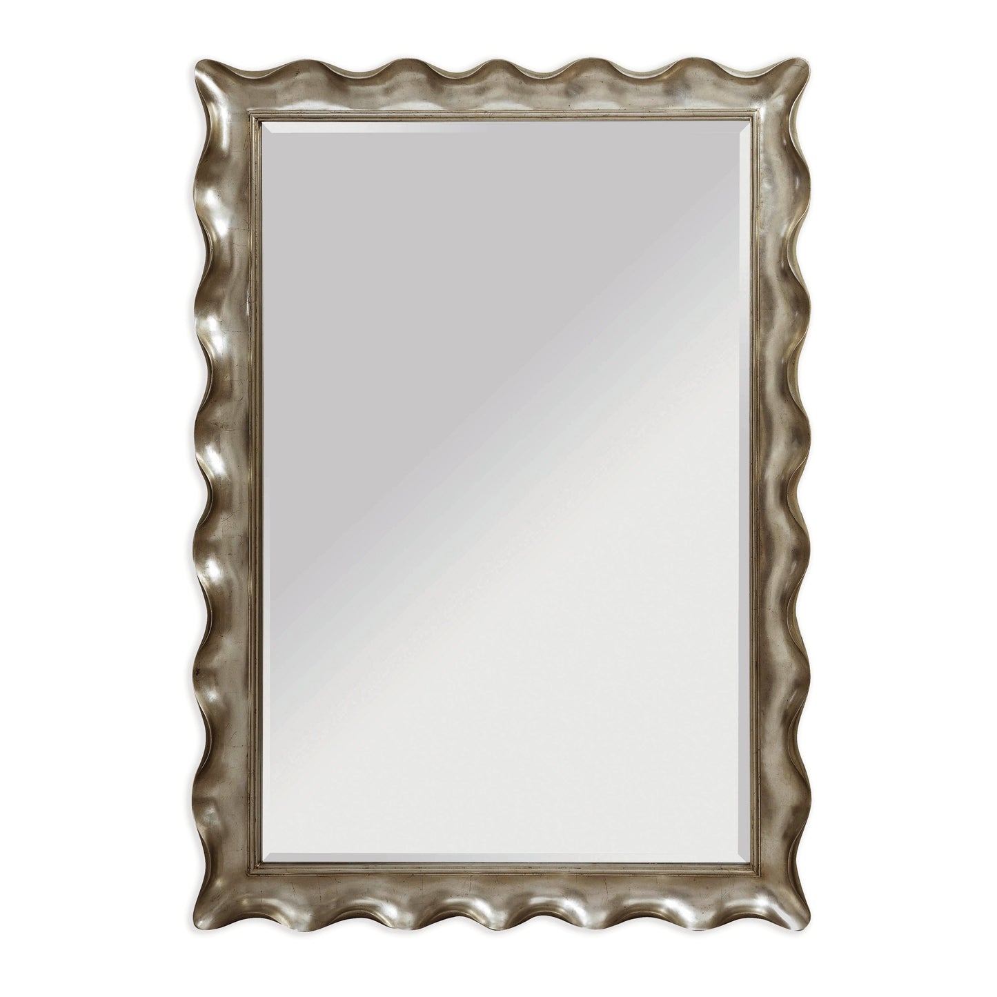 Pie Crust Polyurethane Brown Vertical Floor Mirror