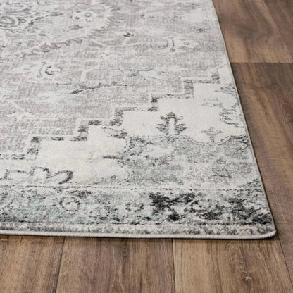 Chun Medallion Gray Kitchen Hallway Runner Rug -- gray