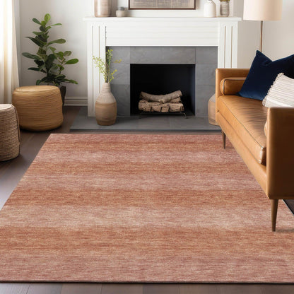 Haelius Orange Washable Indoor-Outdoor Rug -- view 3