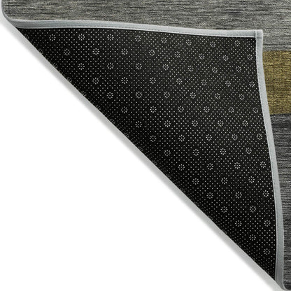 Haelora Gray Washable Indoor-Outdoor Rug