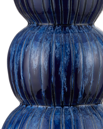 Salacia Ceramic and Metal Blue Table Lamp