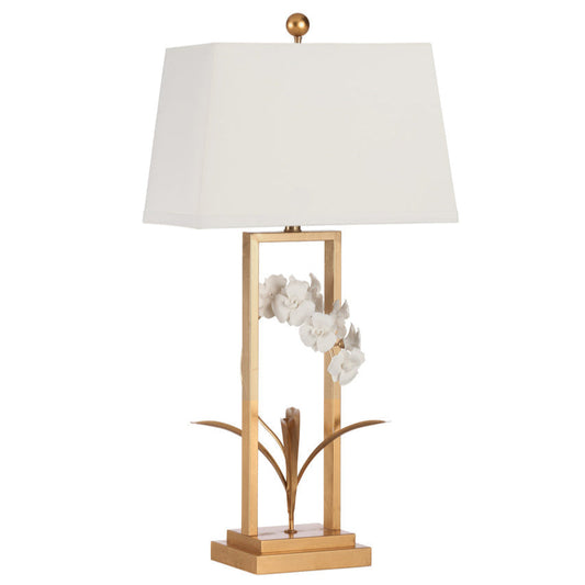 Chelsea House Cain Orchid Metal Golden Table Lamp
