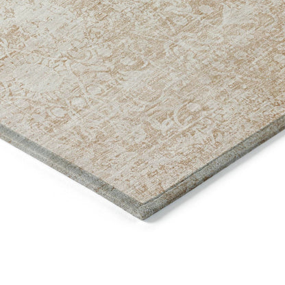Kaelas Orange Washable Indoor-Outdoor Rug