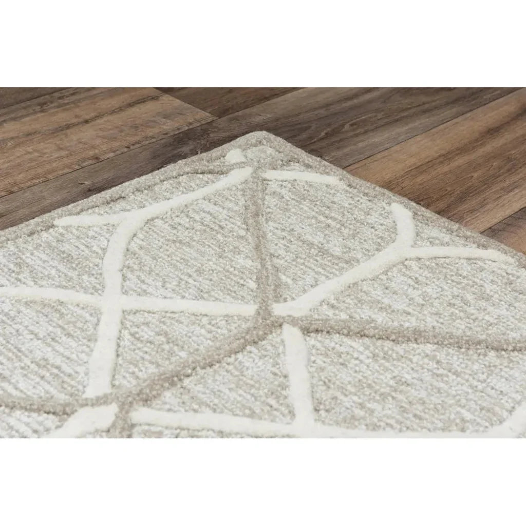 Aqsa Geometric Brown Living Room Rug -- brown