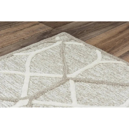 Aqsa Geometric Brown Living Room Rug -- brown