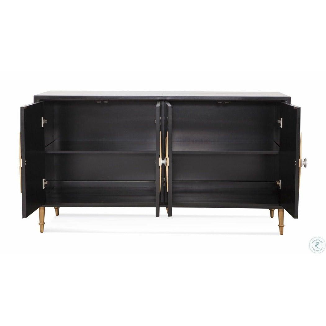 64" Black and Gold Mirrored Sideboard For Dining Room Sideboards Sideboards and Thangs By Bassett Mirror