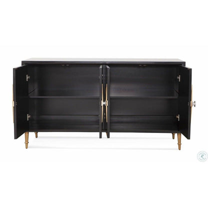 64" Black and Gold Mirrored Sideboard For Dining Room Sideboards Sideboards and Thangs By Bassett Mirror