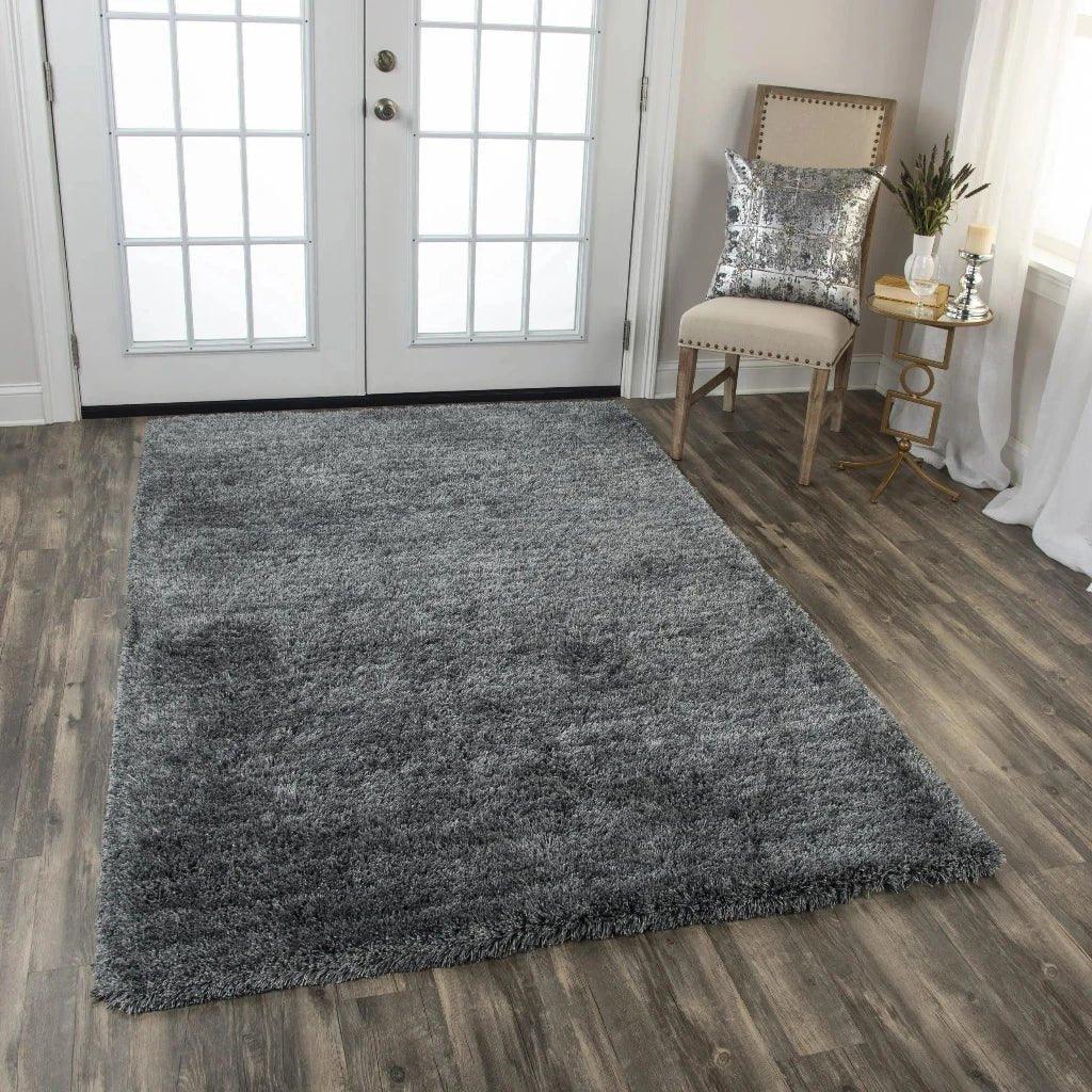 Cuic Solid Gray Area Rugs For Living Room -- gray