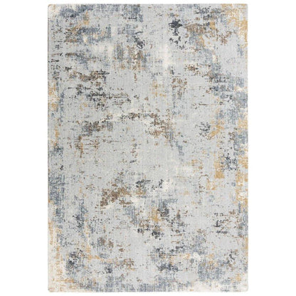 Caer Abstract Blue Large Area Rugs For Living Room