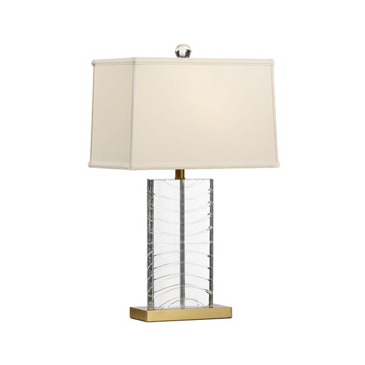 Chelsea House Summerset Patterned Clear Crystal Table Lamp