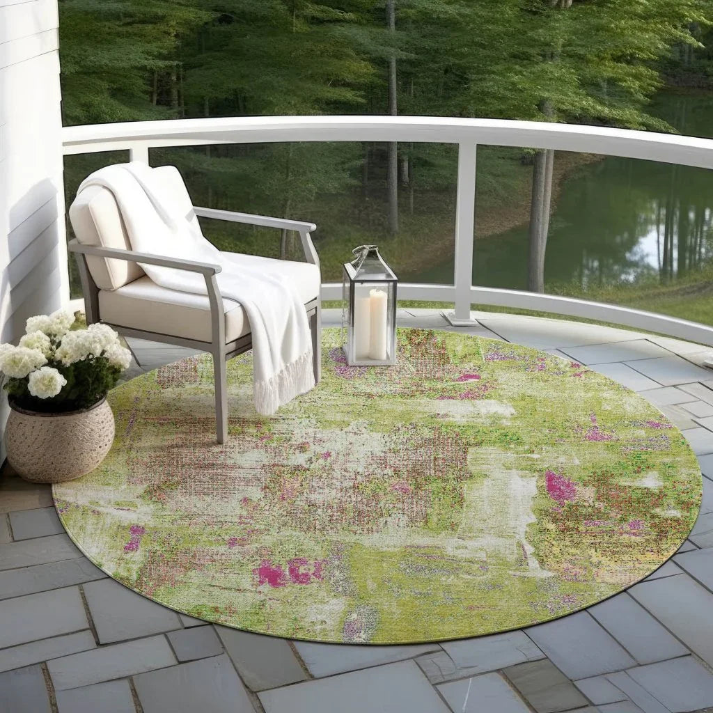 Aria Lime Washable Indoor-Outdoor Rug-Outdoor Rugs-LOOMLAN Rugs-LOOMLAN