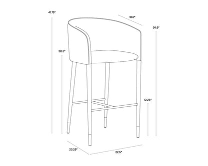 Asher Leather Upholstered Barstool